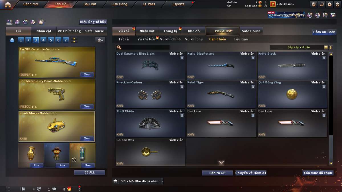 shop acc cf uy tin gia re